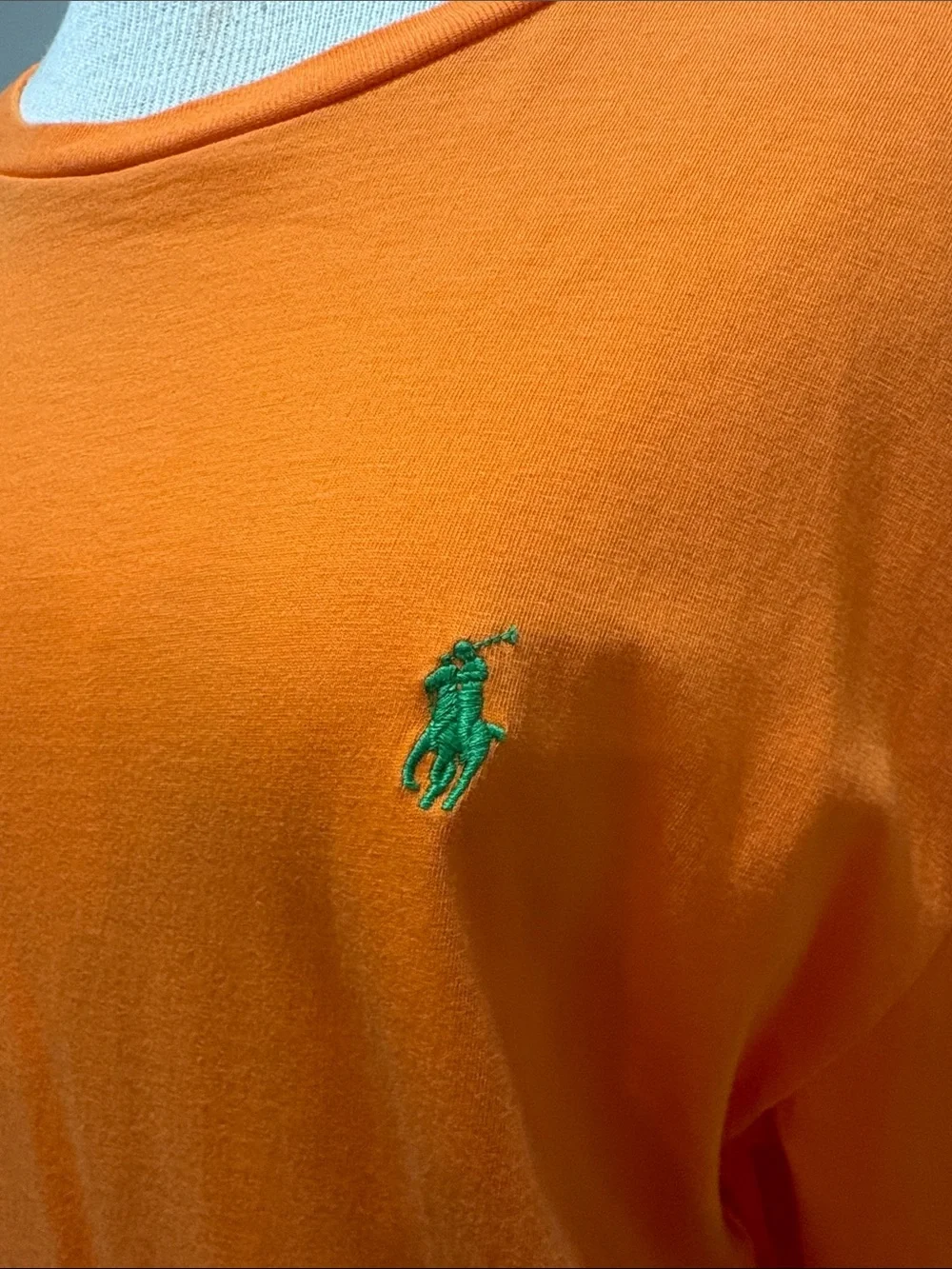 Polo Ralph Lauren sz L orange 100% cotton long sleeve tshirt